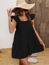 Ruffle Trim Smock Dress